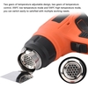 Machine à air chaud portable sans fil Équipement de chauffage rechargeable au lithium Outil électrique réglable avec 3 buses + 2 piles + adaptateur