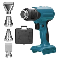 Machine à Air chaud portable sans fil équipement de chauffage Rechargeable au Lithium température outil électrique réglable avec 4 buses Compatible avec batterie au Lithium Makita 18V