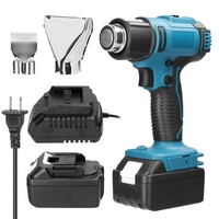 Machine à Air chaud portative sans fil équipement de chauffage Rechargeable au Lithium outil électrique réglable avec 2 buses
