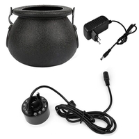 Machine à brumiser Halloween Sorcière Fumer Pot Mist Maker Pulvérisateur givré avec atomiseur de lumière LED Humidificateur d