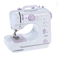 Machine à coudre multifonctionnelle à usage domestique automatique Machine à couture réglable en vitesse réglable avec pédale LED 12 Modèles de point intégrés AC100-240V