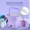 Machine à laver pliante portable Mini-électro-linge à barillet avec séchoir