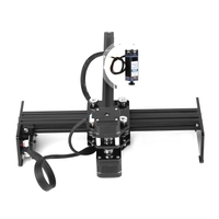 Machine de gravure laser 450nm 10W Longueur focale réglable Mini imprimante de gravure laser de bureau Portable Carver DIY Laser Marque Marque Imprimante Zone de travail 170x200mm,  Compatible avec le logiciel GRBL