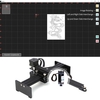 Machine de gravure laser 450nm 5.5W Longueur focale réglable Mini imprimante de gravure laser de bureau Portable Carver DIY Laser Marque Marque Imprimante Zone de travail 170x200mm,  Compatible avec le logiciel GRBL