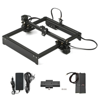 Machine de gravure laser 450nm 80W Longueur focale fixe Contrôle hors ligne Graveur laser de bureau Imprimante Portable Carver DIY Laser Marque Marque Imprimante Zone de travail 280x230mm,  Compatible avec le logiciel GRBL
