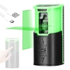 Machine de niveau rechargeable à module unique Mini lumière verte 2 lignes Niveau laser Accueil Mètre de niveau multifonctionnel Trois niveaux de luminosité de la lumière laser réglable avec interrupteur anti-chute et bulle de niveau