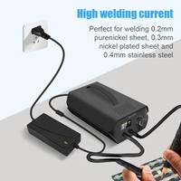 Machine de soudage par points de batterie à affichage LCD 120 vitesses Condensateur Farah réglable Batterie au lithium Dispositif de soudage bricolage pour le soudage 0, 2 mm Nickel 0, 3 mm Nickelé 0, 4 mm Tôle d