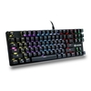 Magic-Refiner 1506 Clavier de jeu mécanique USB câblé Rétroéclairage RGB rétroéclairé Interrupteur bleu 87 touches pour Gamer Office E-Sports Version russe