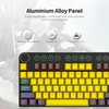 Magic-Refiner MK13 Clavier mécanique filaire 104 touches Clavier de jeu à lumière mixte avec interrupteur bleu mécanique jaune et noir