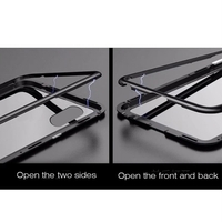 Magneto Magnetic Adsorption Case En Verre Trempé Clair Noir i-phone XS