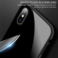 Magneto Magnetic Adsorption Case Transparent En Verre Trempé Blanc i-phone XS