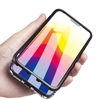 Magneto Magnetic Adsorption Case Transparent Verre Trempé Blanc Clair i-phone XS