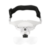 Magnifier Glasses pour Cils Extension Loupe Bandeau Lumière Avec 2 LED Professional Loupes pour faux cils