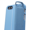 Magnétique Adsorption Mobile Shell protection Cover multifonctionnel pliage titulaire retour cas casque bobineur pour iPhone 5 bleu
