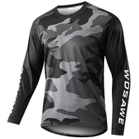 Maillot de cyclisme de descente pour hommes Maillot de course à manches longues VTT Chemise de vélo de montagne Vêtements de cyclisme