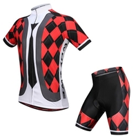 Maillot de cyclisme pour homme à manches courtes respirant à manches courtes avec un short en gel rembourré