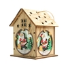 Maison en bois lumineuse de Noël avec lumière à DEL colorée