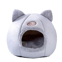 Maison ronde pour chats et chiens Four Seasons Thermique semi-fermé Lit pour animaux de compagnie Maison pour chat Fournitures pour animaux de compagnie Chat Cozy Cave