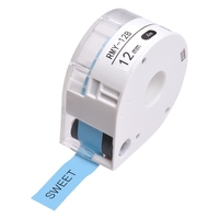 MAKEID 1 rouleau de papier pour étiquettes adhésives pour imprimante thermique Nom du papier Prix pour étiquettes de codes-barres Ruban autocollant étanche à la déchirure pour imprimante portable T7,  blanc 12mmx4m