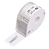 MAKEID 1 rouleau de papier pour étiquettes adhésives pour imprimante thermique Nom du papier Prix pour étiquettes de codes-barres Ruban autocollant étanche à la déchirure pour imprimante portable T7,  blanc 12mmx4m
