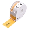MAKEID 1 rouleau de papier pour étiquettes adhésives pour imprimante thermique Nom du papier Prix pour étiquettes de codes-barres Ruban autocollant étanche à la déchirure pour imprimante portable T7,  blanc 12mmx4m