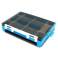 Mallette de rangement de pêche double face Boîte à appâts Organisateur de leurres Conteneur de matériel de pêche