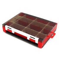 Mallette de rangement de pêche double face Boîte à appâts Organisateur de leurres Conteneur de matériel de pêche