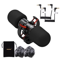 MAMEN MIC-08 Pro Mini Microphone à caméra Micro bidirectionnel en métal