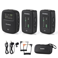 MAMEN SM-W16 Système de microphone sans fil à déclenchement unique de 2, 4 G (2 émetteurs et 1 récepteur)
