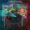 Manette de jeu filaire USB Manette de jeu ergonomique avec manettes doubles Fonctions de gyroscope à six axes Turbo RedBlue