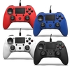 Manette de jeu filaire USB Manette de jeu ergonomique avec pavé tactile Double joysticks Câble USB détachable Blanc