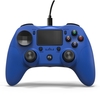Manette de jeu filaire USB Manette de jeu ergonomique avec pavé tactile Double joysticks Câble USB détachable Bleu