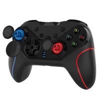 Manette de jeu sans fil BT avec gyroscope à 6 axes Vibration à double moteur Compatible avec Switch/Switch Lite Bleu et Rouge