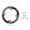 Manivelle de vélo 104BCD forme ronde étroite large 32 T / 34 T / 36 TMTB plateau vélo pédalier vélo cercle pédalier plaque unique