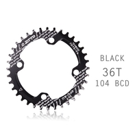 Manivelle de vélo 104BCD forme ronde étroite large 32 T / 34 T / 36 TMTB plateau vélo pédalier vélo cercle pédalier plaque unique