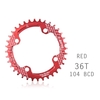 Manivelle de vélo 104BCD forme ronde étroite large 32 T / 34 T / 36 TMTB plateau vélo pédalier vélo cercle pédalier plaque unique