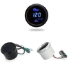 Manomètre numérique à huile Automobile avec capteur pour Automobile 52mm 2pouce LCD 0 ~ 120 psi Avertissement Noir Léger