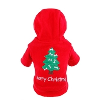 Manteau de noël imprimé chien mignon animal de compagnie manteau de chiot tissu doux