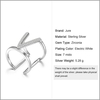 Mariage en forme de V JURE Argent 925 Bague zircon Bague de fiançailles Proposition Halo Bridal Remplacement