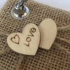 Mariage signature stylo Vintage porte-stylo en toile de jute avec support coeurs en bois de mariage de fiançailles décoration Fournitures