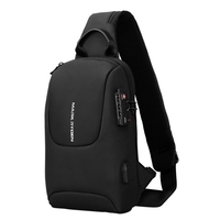 MARK RYDEN TSA Serrure Crossbody Hommes Sac Étanche USB Charge Poitrine Pack Court Voyage Messagers Poitrine Sac À Bandoulière Hommes