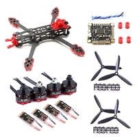Mark4 Trousses de cadre FPV de 5 pouces en fibre de carbone 4pcs 2205 Moteur 4pcs 30A BLHeli_S Contrôleur de vol ESC F4 V3S 5045 Trousses d