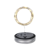 Mason Jar lanterne solaire lumières couvercle étanche lampe fée lumière fil de cuivre chaîne décor extérieur Patio jardin décor