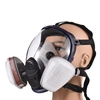 Masque à gaz Sprays chimiques Peinture Anti-formaldéhyde Masque à charbon actif Filtres complets en silicone Sécurité respirante Bouclier facial complet Couverture de protection transparente