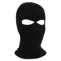 Masque thermique coupe-vent 3 trous hiver tricoté cyclisme masque chauffe-cou moto sous casque doublure masque casquettes ultime rétention thermique chapeau couverture complète masque de ski