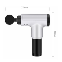Massage musculaire Fascia Pistolet Poignée antidérapante 6 niveaux Batterie rechargeable Faible bruit avec 4 têtes de massage remplaçables