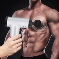 Massage musculaire Fascia Pistolet Poignée antidérapante 6 niveaux Batterie rechargeable Faible bruit avec 4 têtes de massage remplaçables