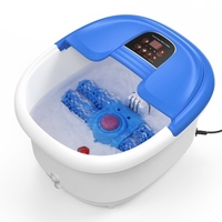 Masseur de spa électrique pour les pieds avec rouleau automatique 3 modes de massage automatique Shiatsu pressant pétrissage chauffage rapide
