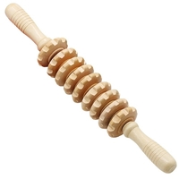 Masseur en bois Rouleau de massage portable Point de déclenchement de libération de muscle Masseur de bâton de rouleau