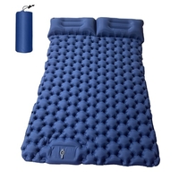 Matelas de camping pour 2 personnes avec oreiller pneumatique Matelas pneumatique portable Matelas de couchage imperméable pour sac à dos
